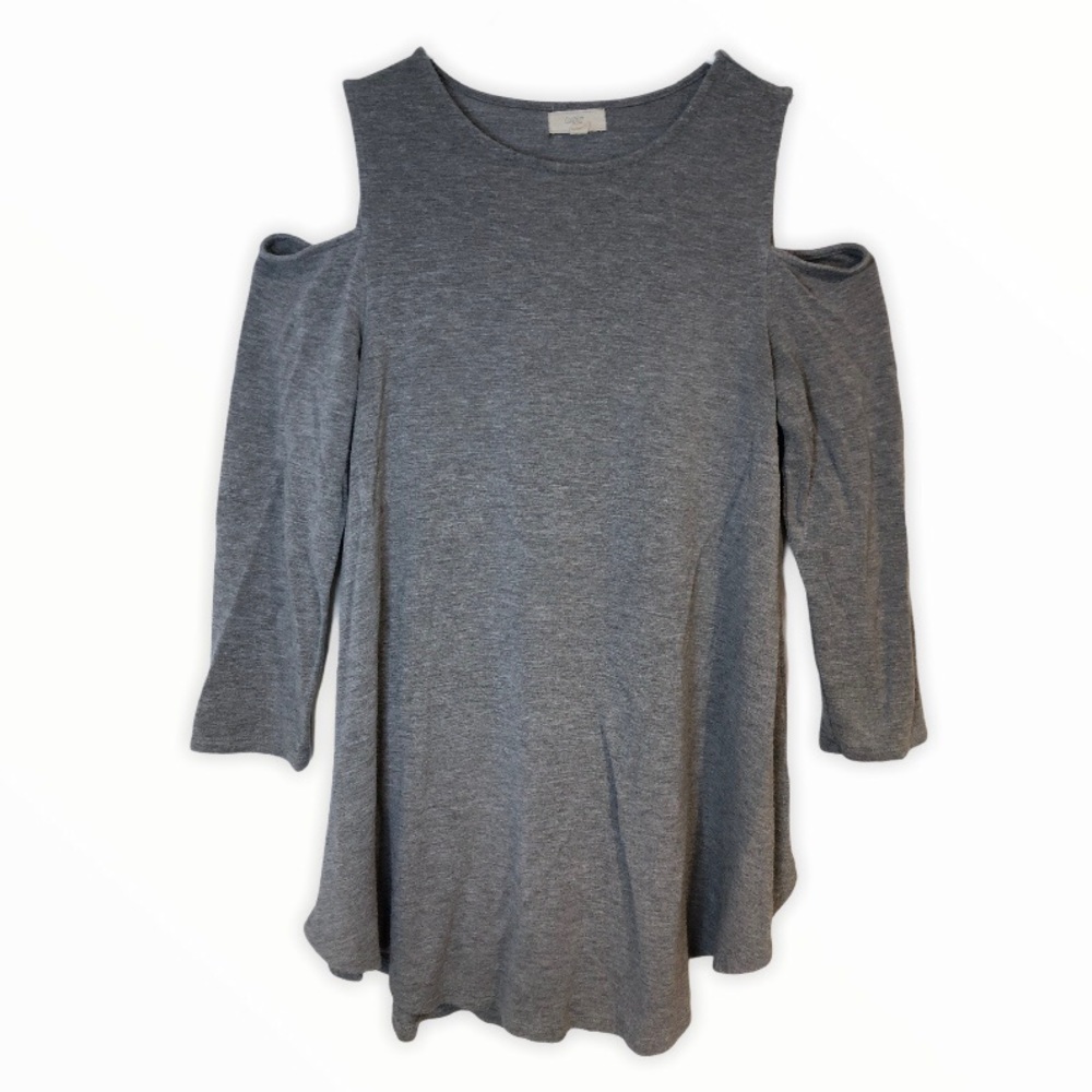 Cold Shoulder Cozy Grey Tunic